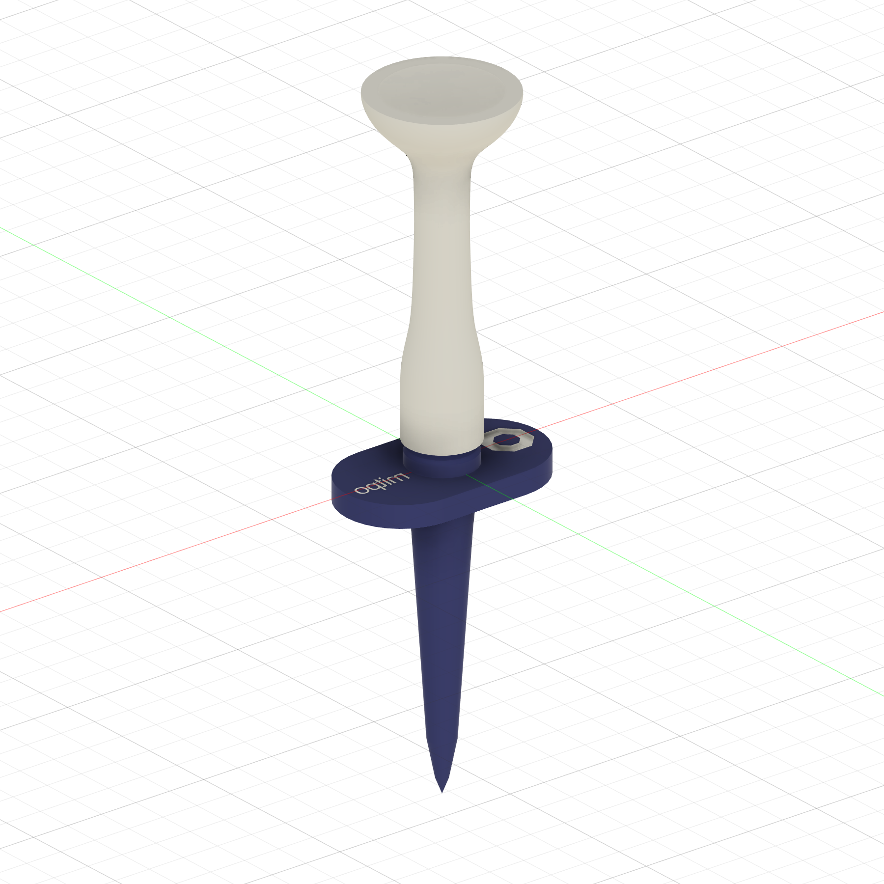 Fusion render of the Optim EverTee reusable golf tee